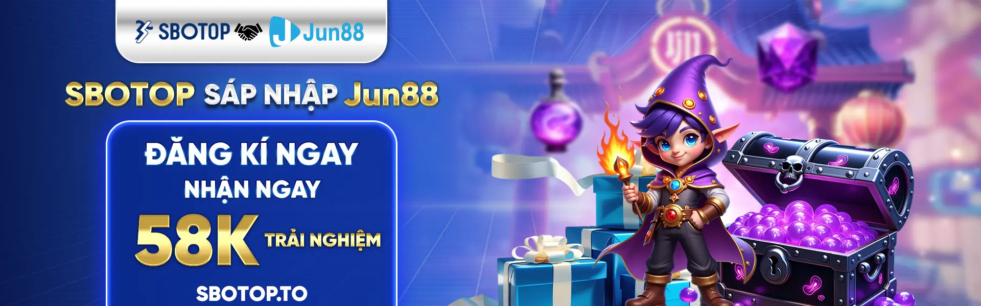 Sbotop Sáp Nhập Jun88 Đăng Kí Ngay Nhận Ngay 58k Trải Nghiệm